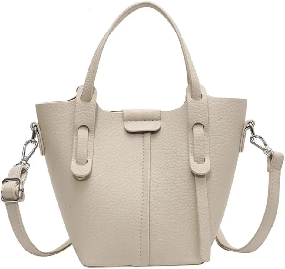 Small Tote Purse for Women Girls Designer Shoulder Bag Leather Crossbody Purse Top Handle Bag Bucket Bag for Daily Use