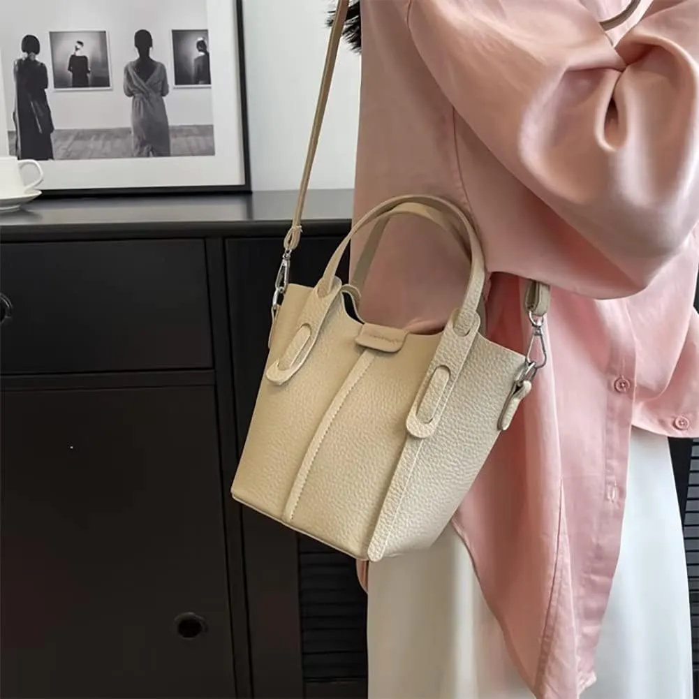 Small Tote Purse for Women Girls Designer Shoulder Bag Leather Crossbody Purse Top Handle Bag Bucket Bag for Daily Use