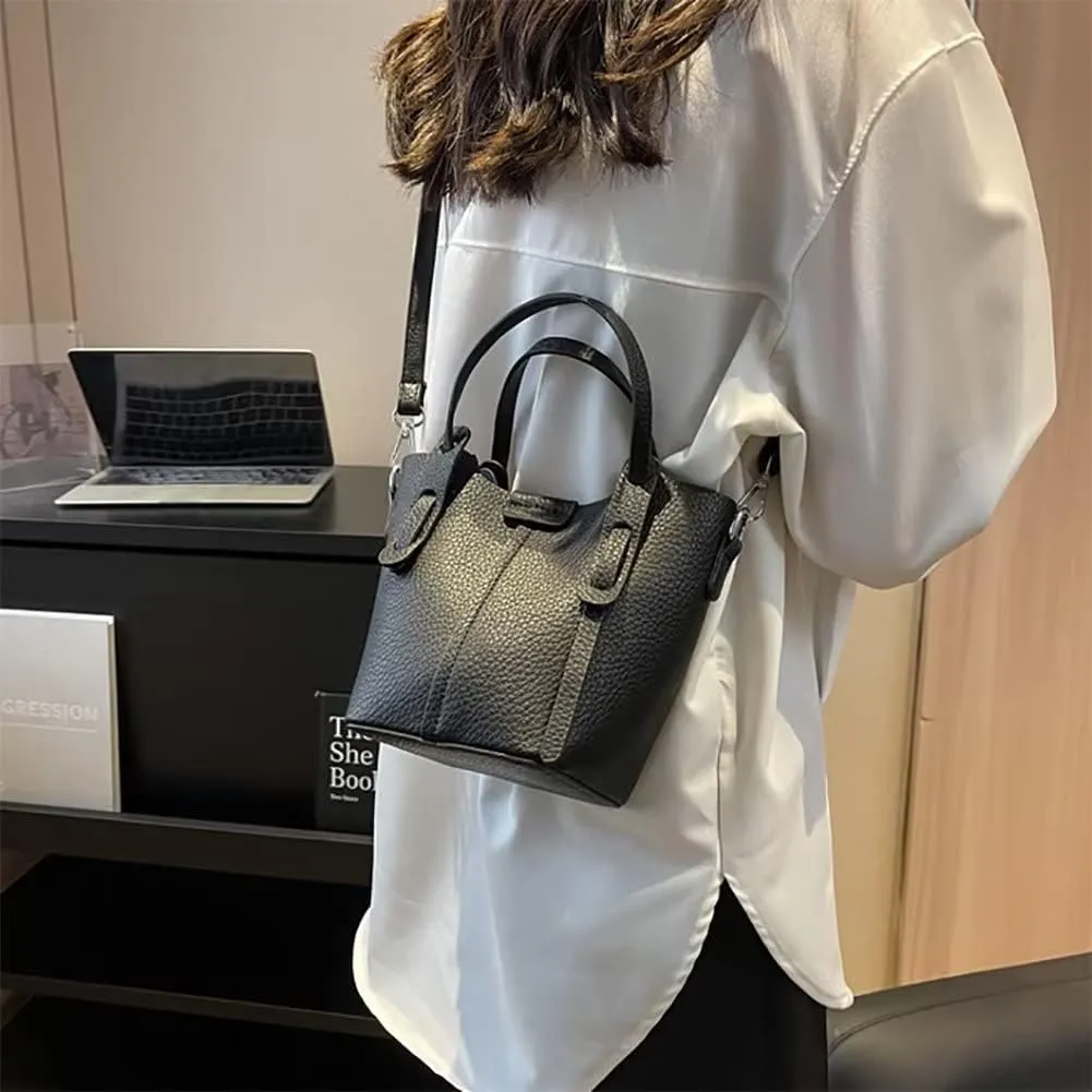 Small Tote Purse for Women Girls Designer Shoulder Bag Leather Crossbody Purse Top Handle Bag Bucket Bag for Daily Use