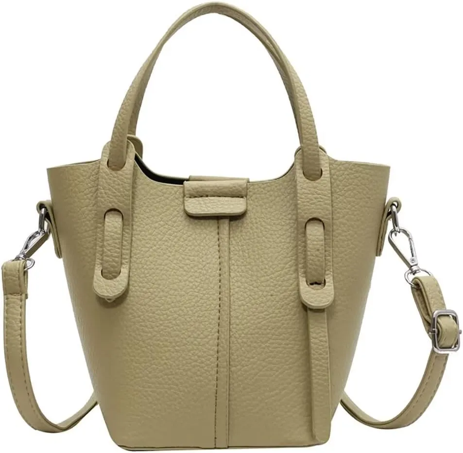Small Tote Purse for Women Girls Designer Shoulder Bag Leather Crossbody Purse Top Handle Bag Bucket Bag for Daily Use