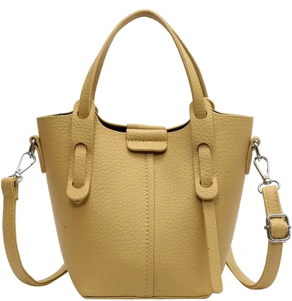 Small Tote Purse for Women Girls Designer Shoulder Bag Leather Crossbody Purse Top Handle Bag Bucket Bag for Daily Use