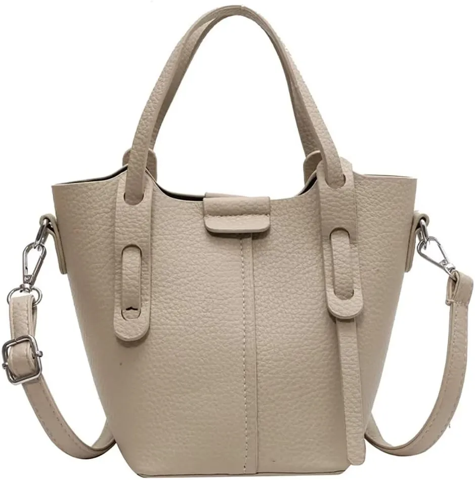 Small Tote Purse for Women Girls Designer Shoulder Bag Leather Crossbody Purse Top Handle Bag Bucket Bag for Daily Use