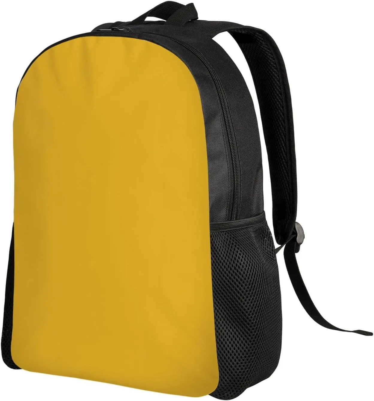 Solid color gold Printed Travel Laptop Backpack for Men Women, Funny Daily Use Computer Bag, Waterproof Casual Daypack