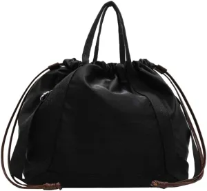 Solid Color Tote Bag for Women Everyday Work Hobo Nylon Large Crossbody Bag Purse for Travel Sport Daily Use