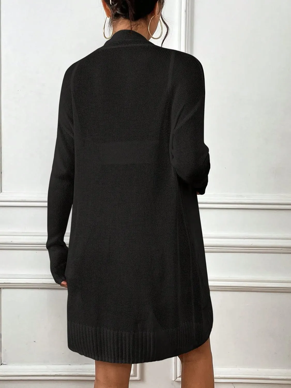 SOLY HUX Women's Open Front Long Sleeve Cardigan Sweater Tops with Pockets