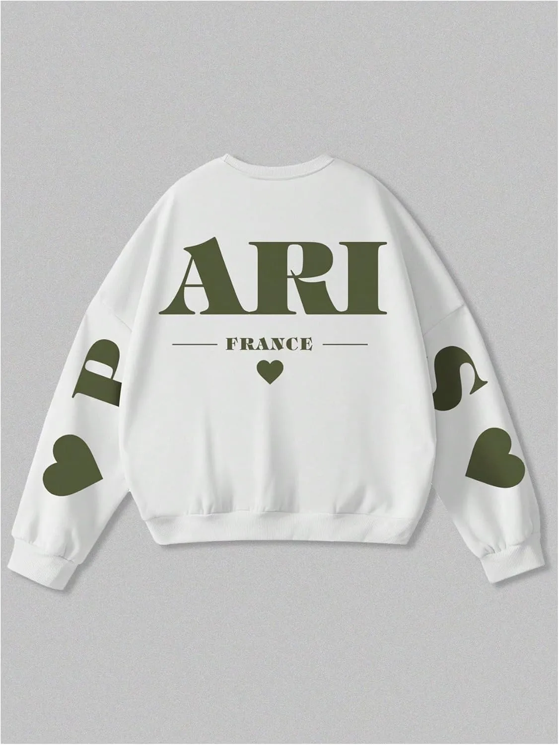 SOLY HUX Women's Oversized Preppy Sweatshirts Letter Graphic Crew Neck Long Sleeve Pullover Tops