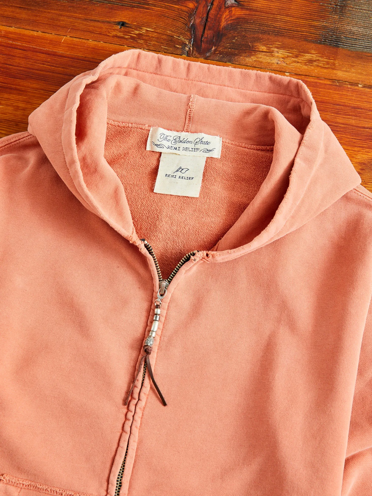 Special Finish Zip Hoodie in Orange