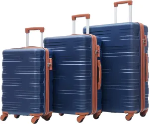Spinner Suitcase TSA Lock Lightweight 3 Piece Hardshell Luggage Set 20''24''28''