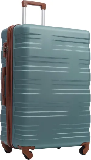 Suitcase Hardshell Luggage, Dusty Green As Shown, One Size