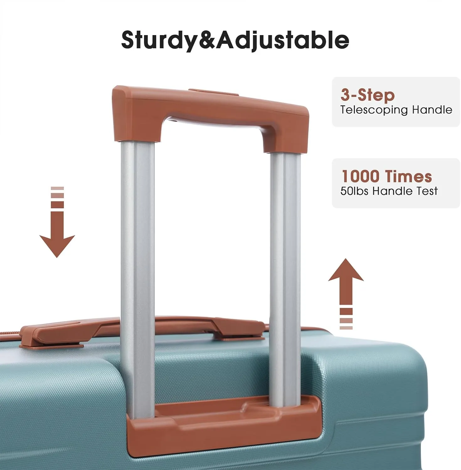 Suitcase Hardshell Luggage, Dusty Green As Shown, One Size