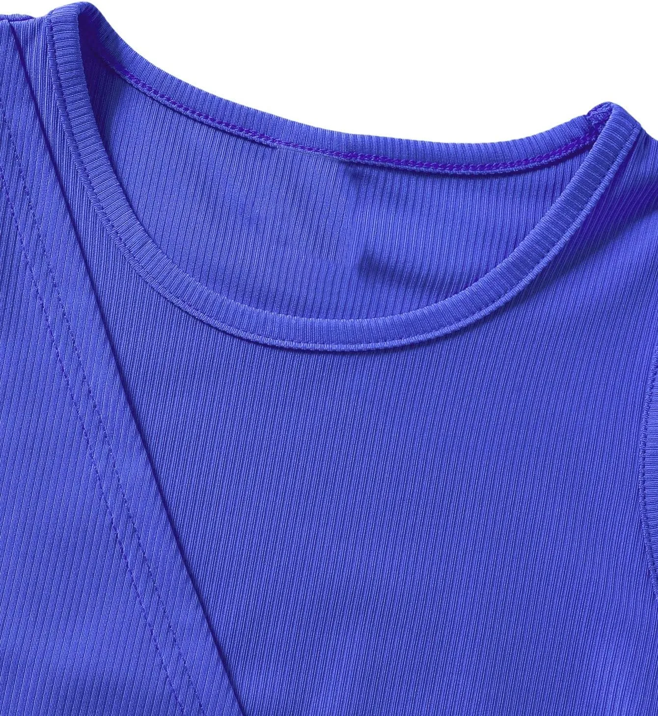 SweatyRocks Girl's Sleeveless Round Neck Criss Cross Wrap Top Ribbed Knit Crop Tank Tops