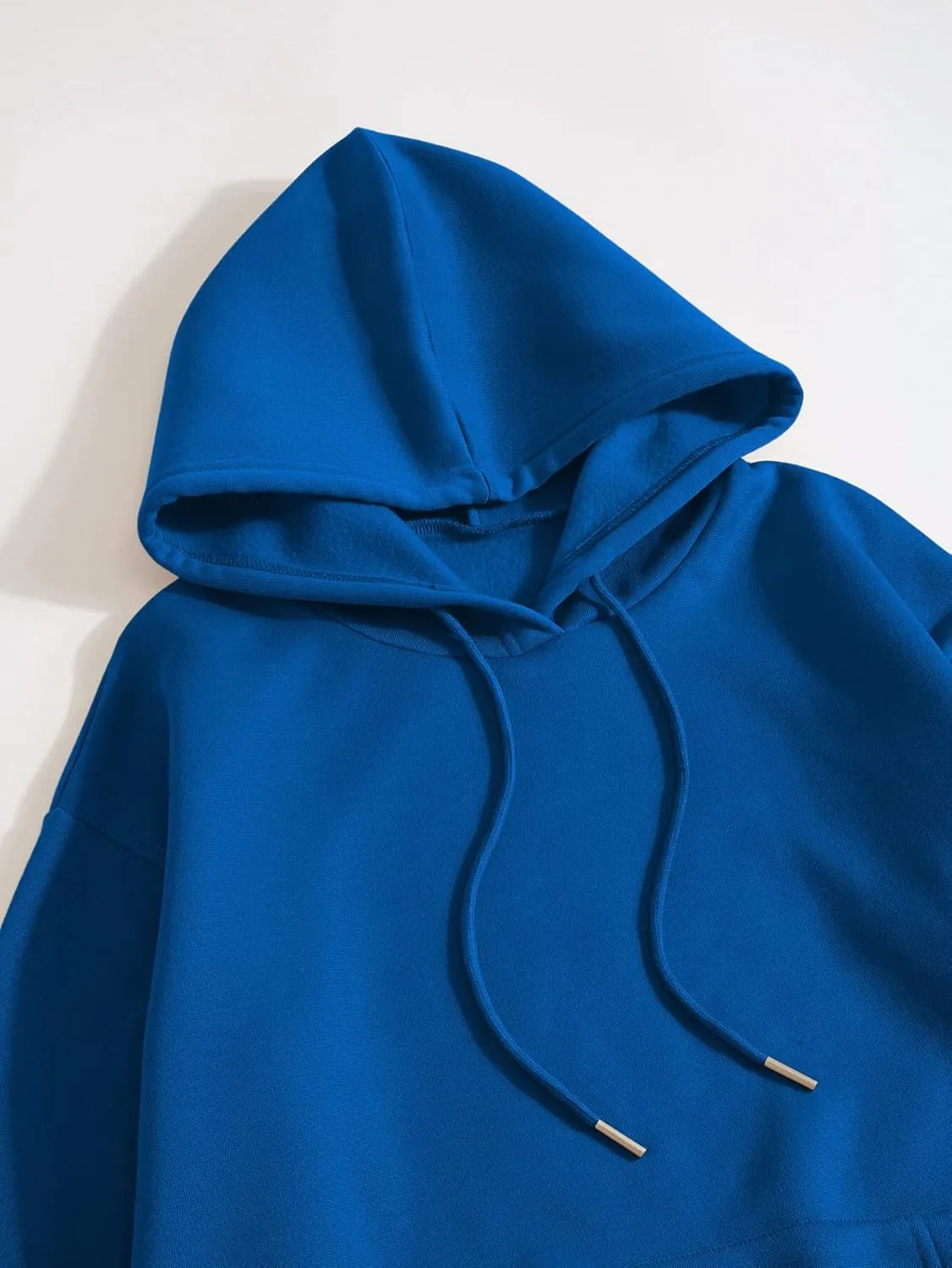 SweatyRocks Women's Casual Long Sleeve Drop Shoulder Oversized Pullover Hoodie Sweatshirt Tops