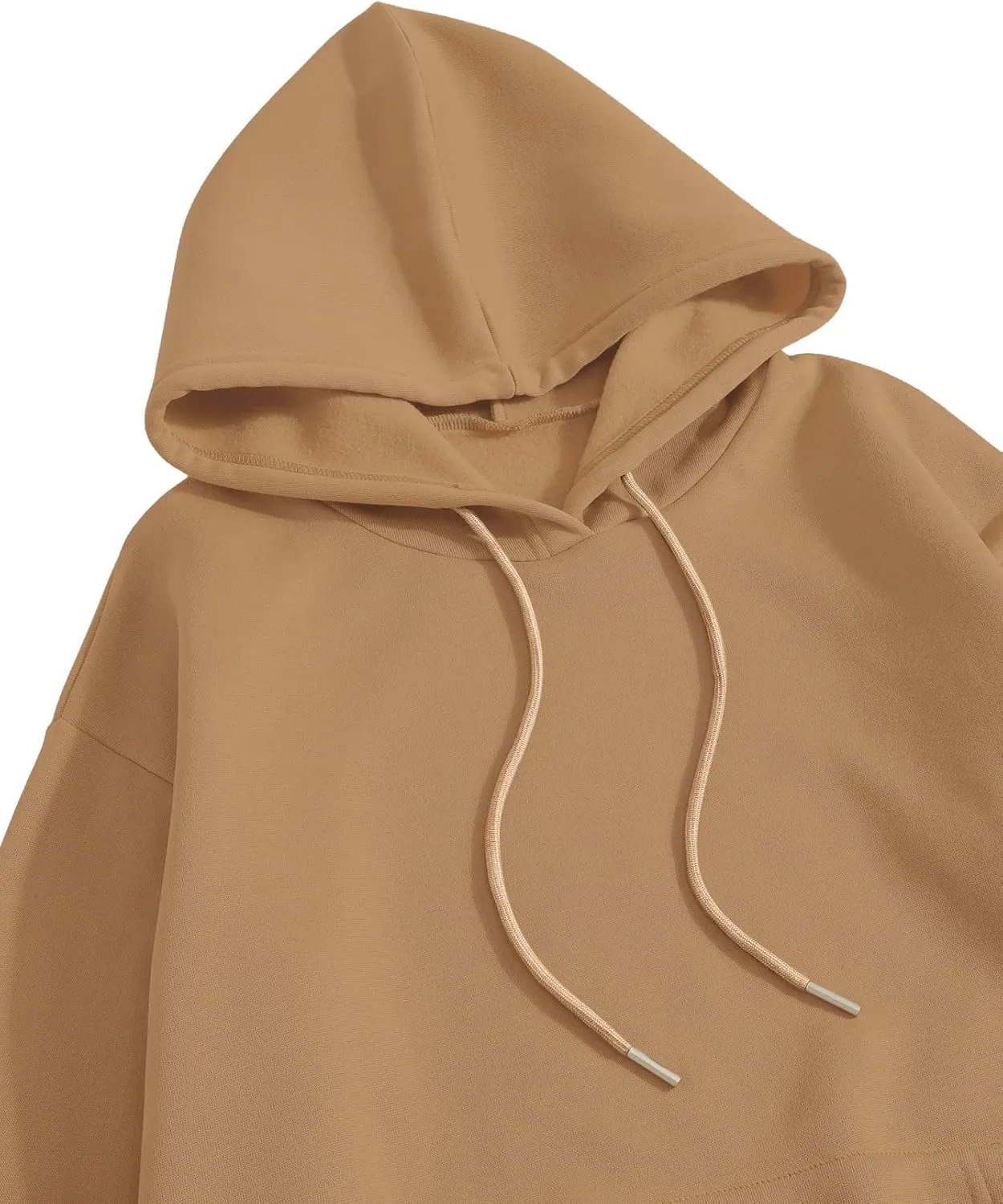SweatyRocks Women's Casual Long Sleeve Drop Shoulder Oversized Pullover Hoodie Sweatshirt Tops