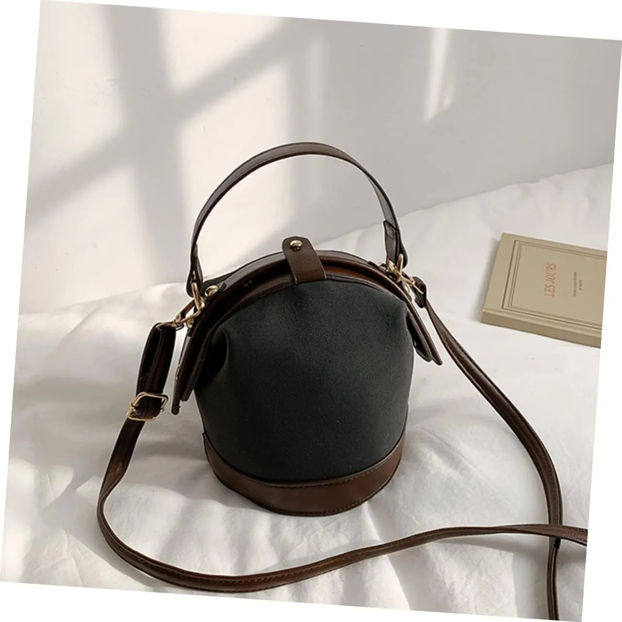 TENDYCOCO Elegant Frosted Grain Women's Tote Bag Purse Lightweight Messenger Bag for Women Stylish Shoulder Bag Rivet Design Daily Use Black
