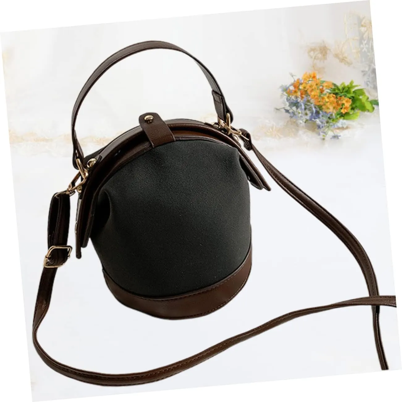 TENDYCOCO Elegant Frosted Grain Women's Tote Bag Purse Lightweight Messenger Bag for Women Stylish Shoulder Bag Rivet Design Daily Use Black