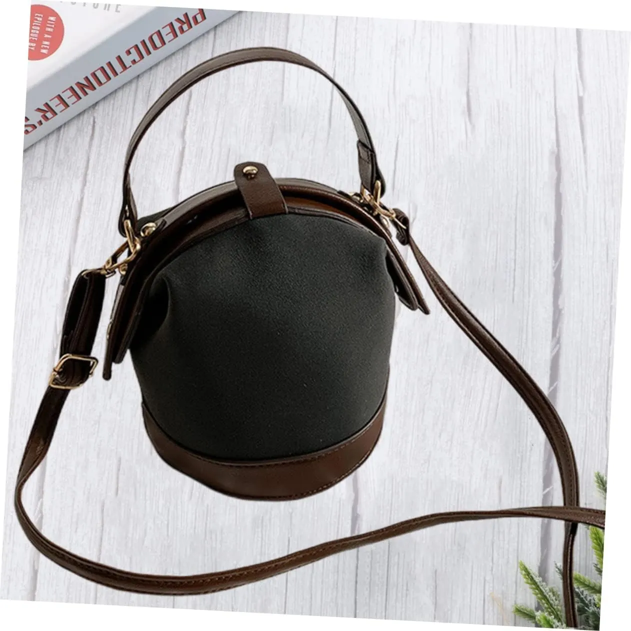 TENDYCOCO Elegant Frosted Grain Women's Tote Bag Purse Lightweight Messenger Bag for Women Stylish Shoulder Bag Rivet Design Daily Use Black