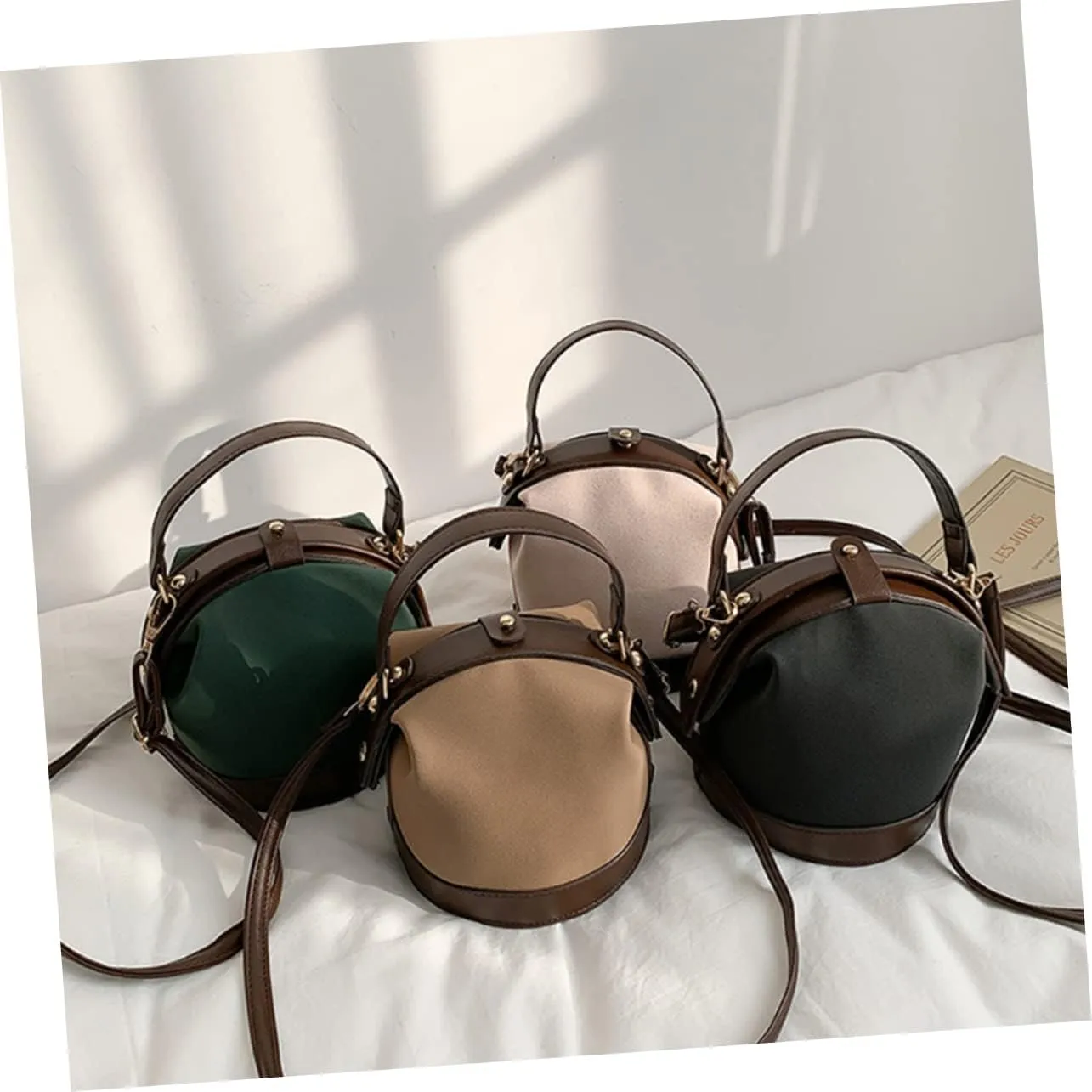TENDYCOCO Elegant Frosted Grain Women's Tote Bag Purse Lightweight Messenger Bag for Women Stylish Shoulder Bag Rivet Design Daily Use Black