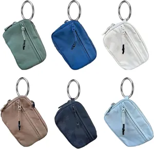 The Iris' Wallet, 2024 New Iris Keychain Wallet, Pouch Wristlet Zip Card Case with ID Window (6PCS)