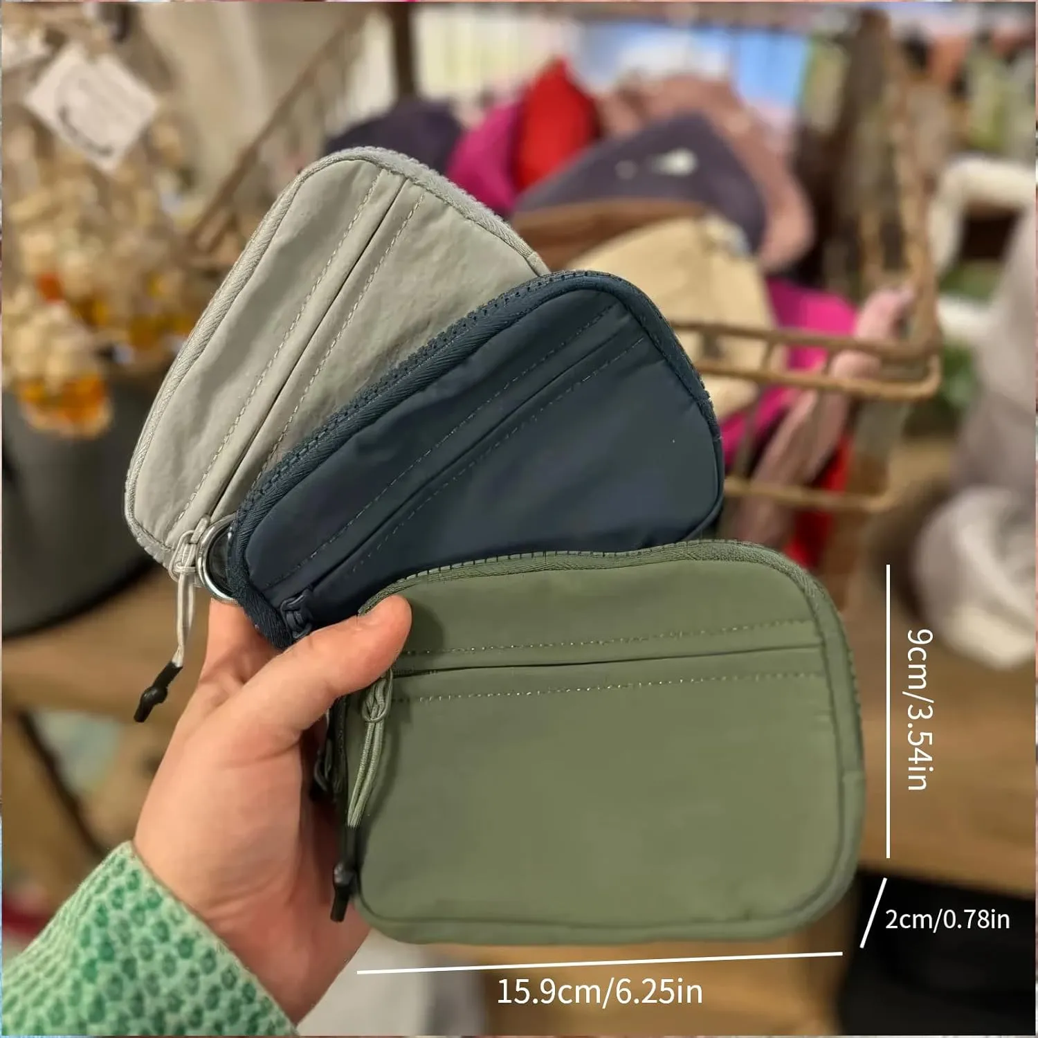 The Iris' Wallet, 2024 New Iris Keychain Wallet, Pouch Wristlet Zip Card Case with ID Window (6PCS)