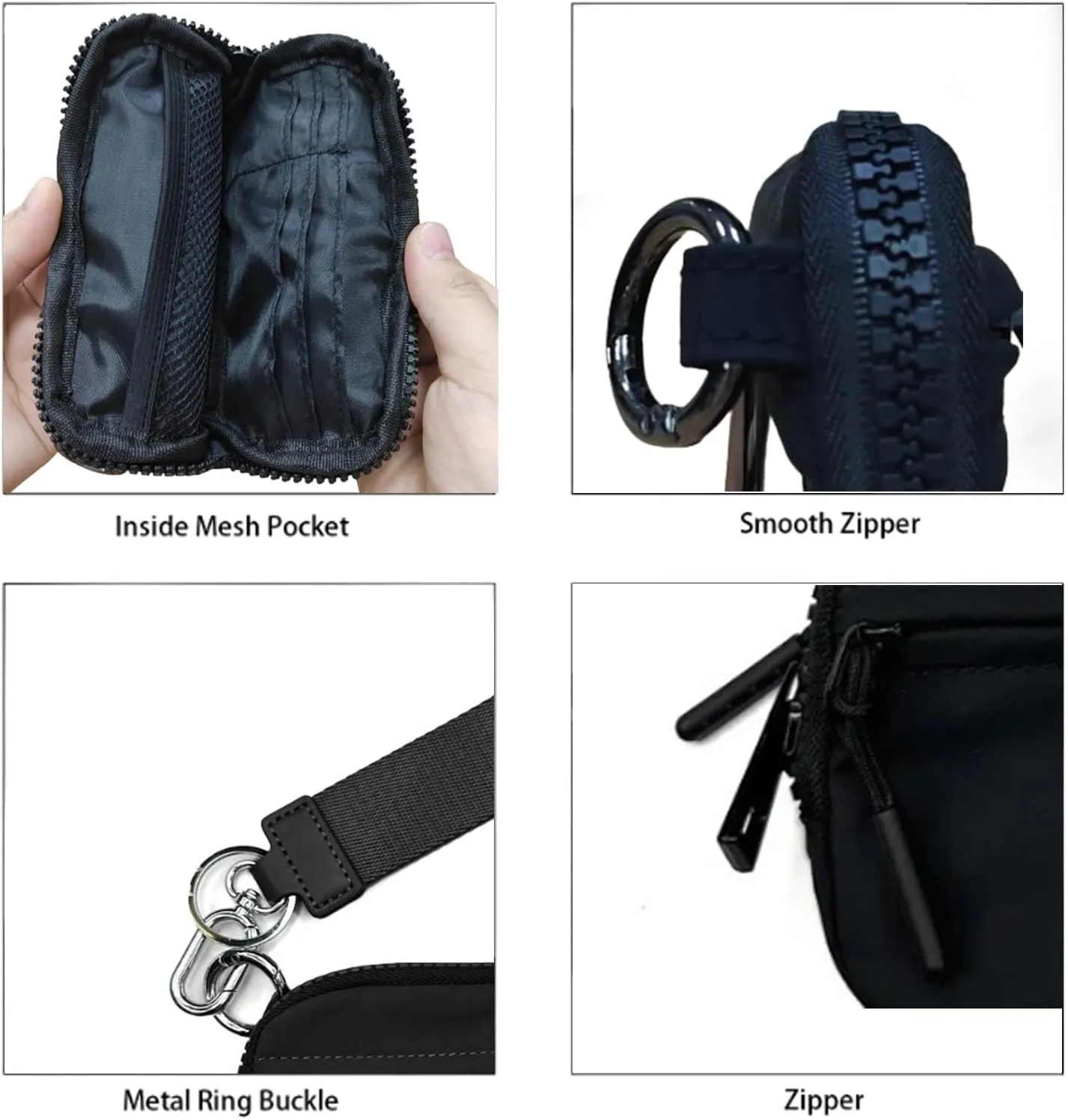 The Iris' Wallet 2nd Gen, Iris Wallet 2nd Gen, Wristlet Wallets for Women, Walle t with Strap, Wristlet Wallets, Wristle t Pouch (Black)