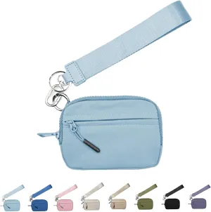 The Iris' Wallet 2nd Gen, Iris Wallet 2nd Gen, Wristlet Wallets for Women, Walle t with Strap, Wristlet Wallets, Wristle t Pouch (Light blue)