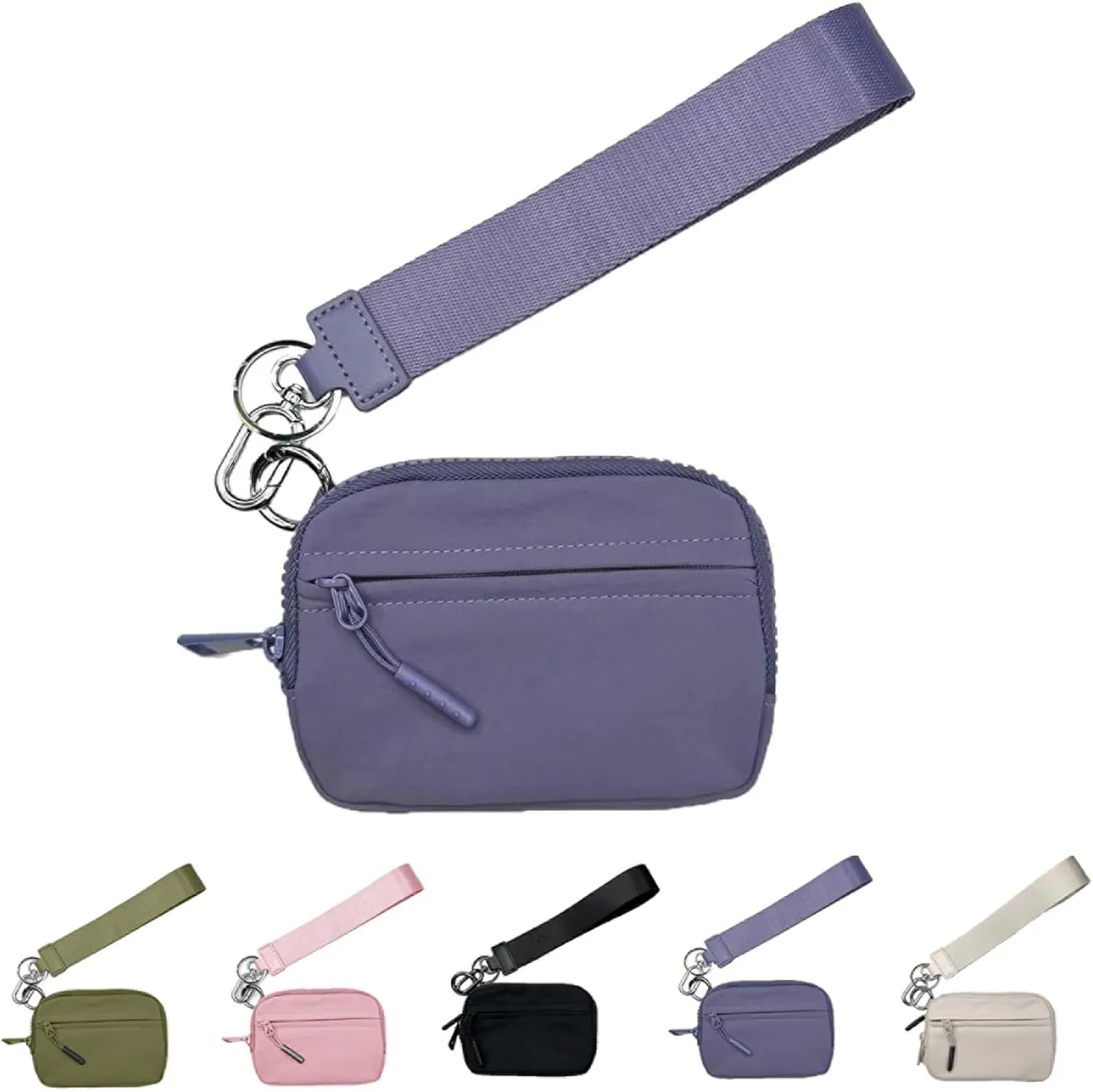The Iris' Wallet 2nd Gen, Iris Wallet, Iris Wristlet Wallets for Women, Keychain Wristlet Wallet, The Iris Keychain Wristlet Wallet Card Case with Id Window (Purple)