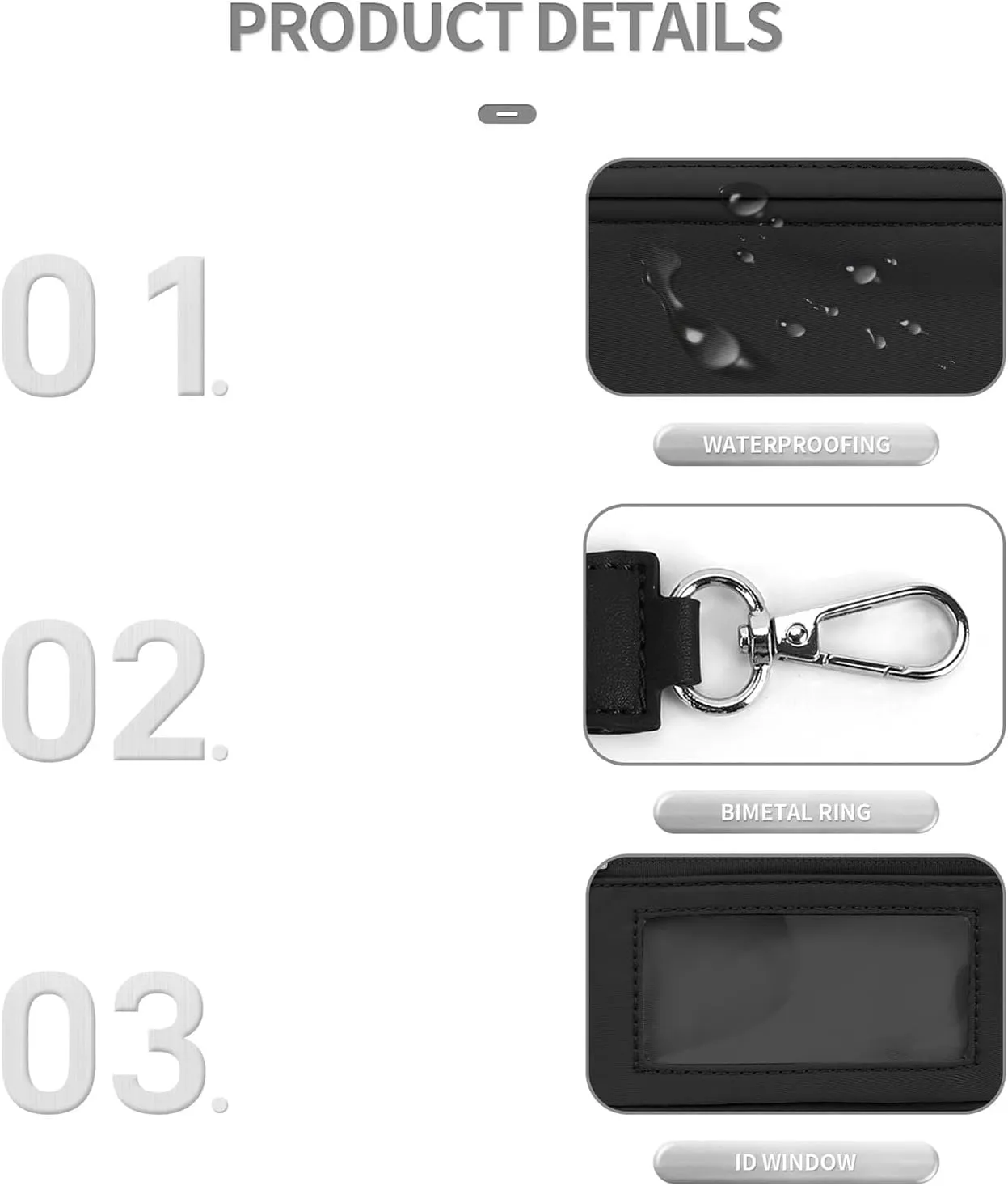 The Iris' Wallet, Multifunctional Fashion Wristlet Handbags for Women, Waterproof Nylon Keychain Wallet, Zip Card Case