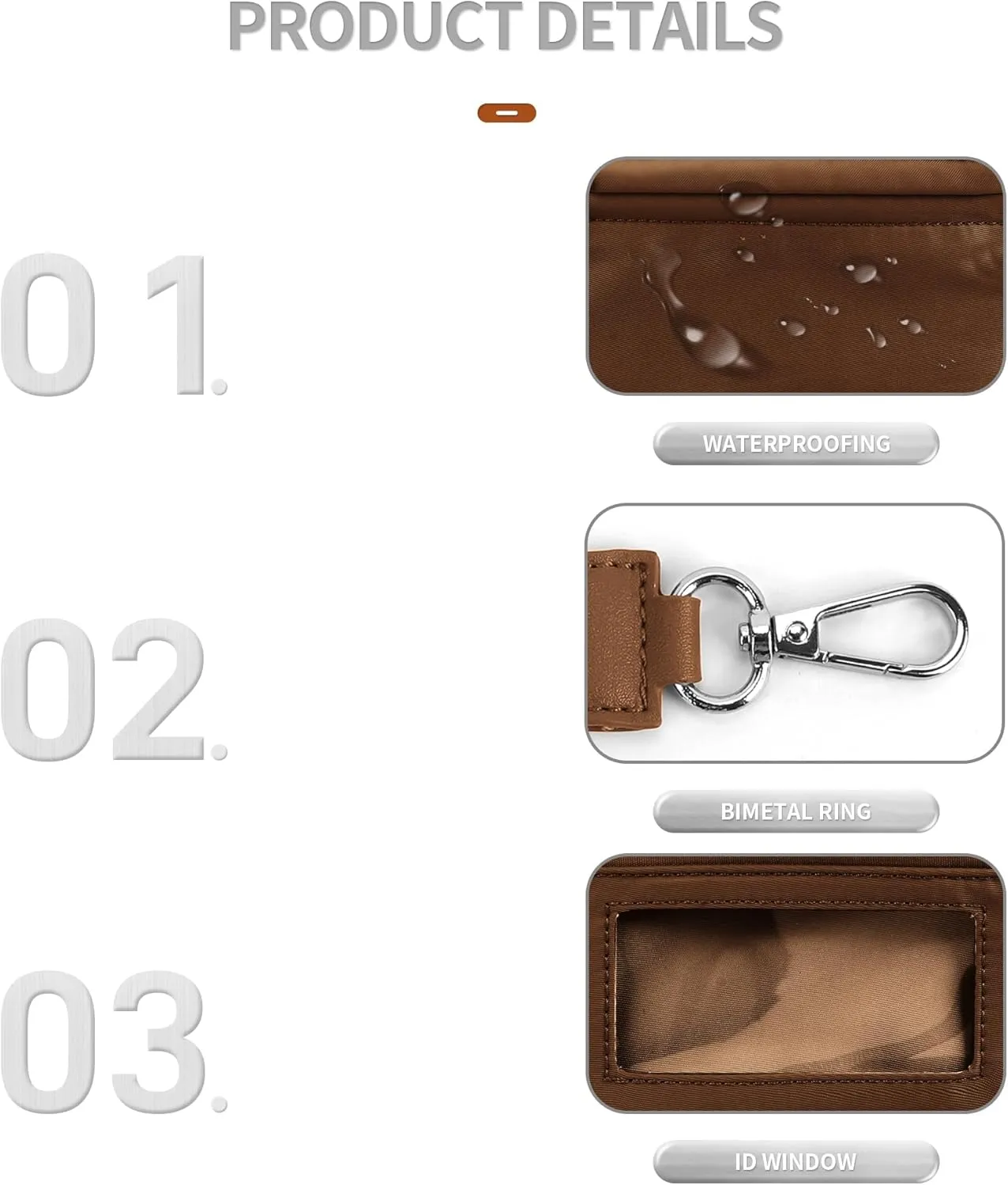 The Iris' Wallet, Multifunctional Fashion Wristlet Handbags for Women, Waterproof Nylon Keychain Wallet, Zip Card Case