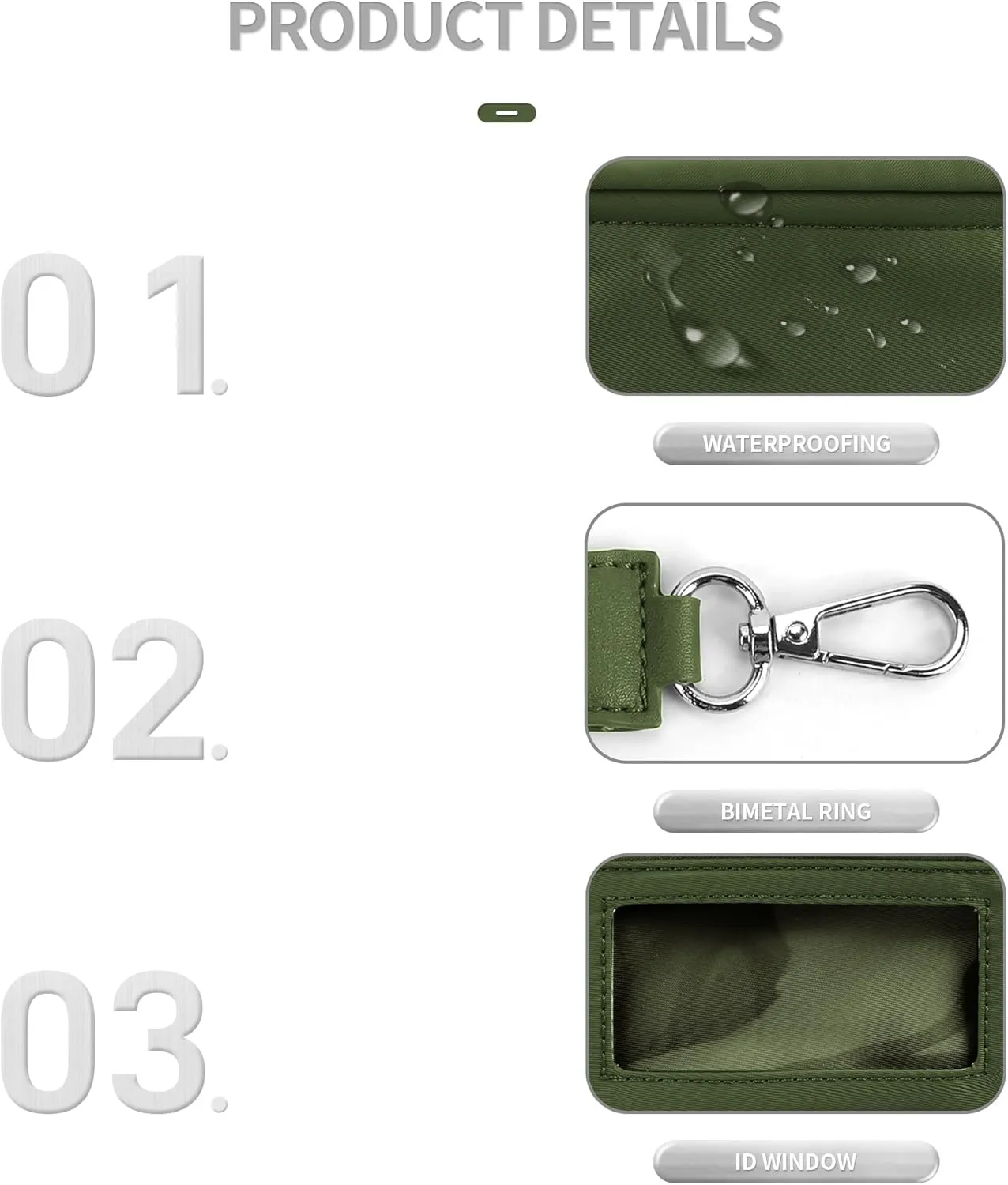 The Iris' Wallet, Multifunctional Fashion Wristlet Handbags for Women, Waterproof Nylon Keychain Wallet, Zip Card Case