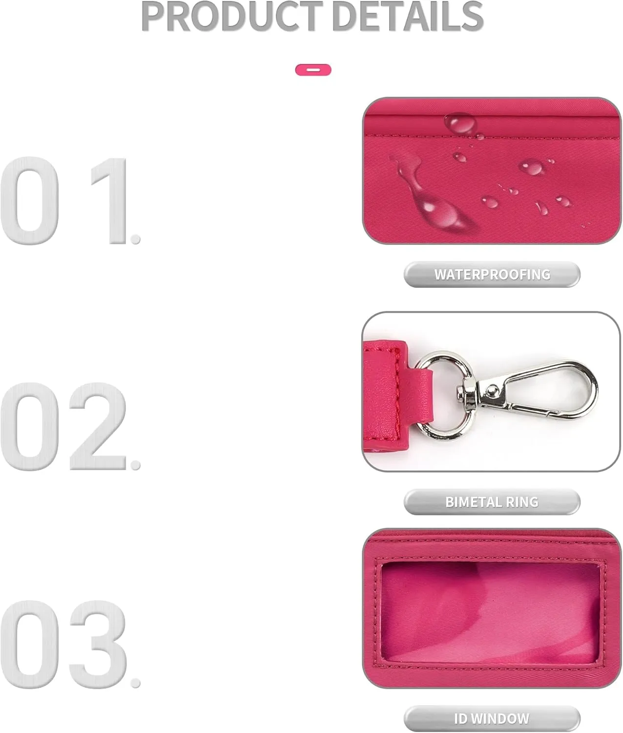 The Iris' Wallet, Multifunctional Fashion Wristlet Handbags for Women, Waterproof Nylon Keychain Wallet, Zip Card Case