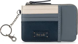 The Sak Iris Wallet in Leather, Elevated Card Holder with Keychain