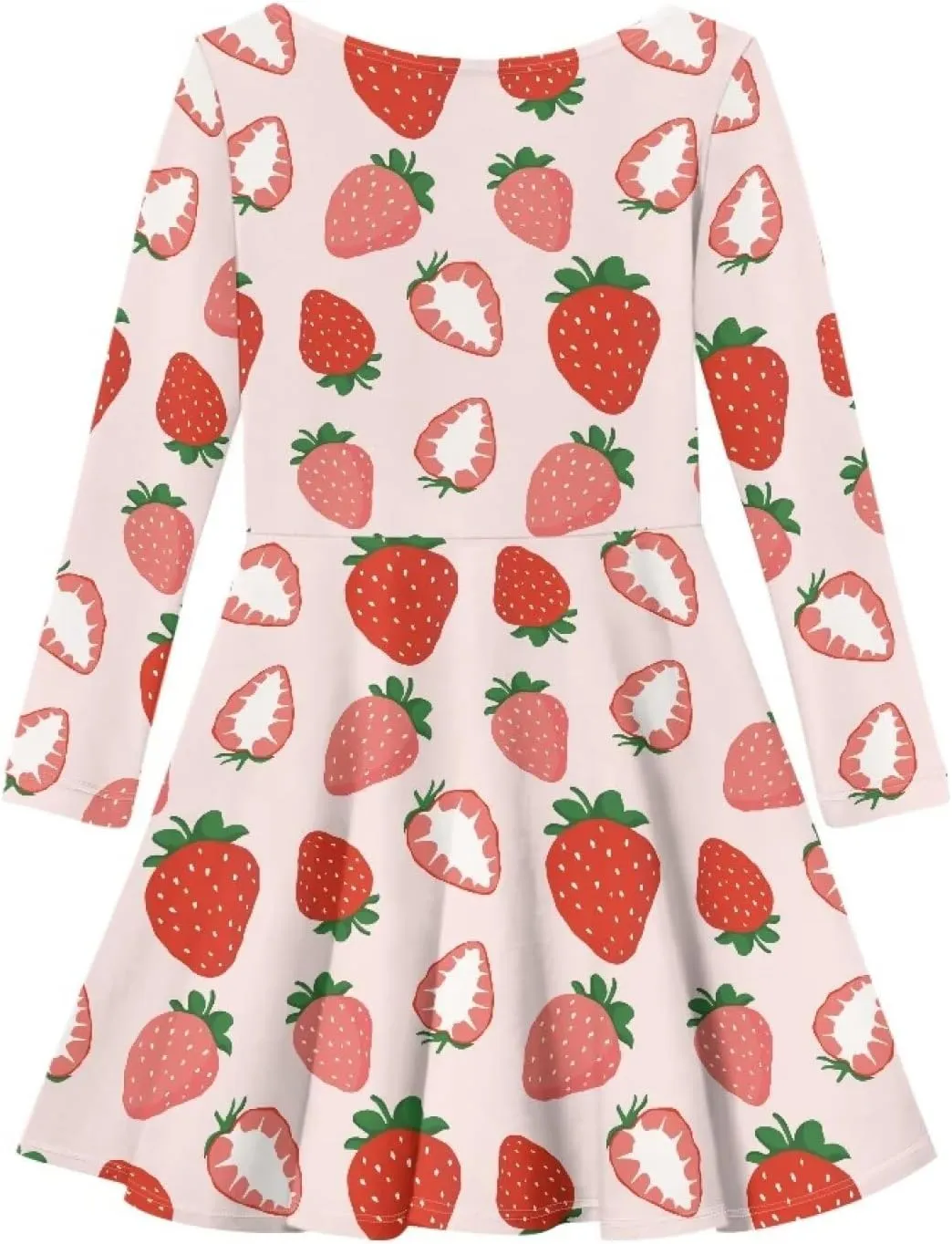TODIYADDU Girls Dress Elegant Dress for Kids Long Sleeve A Line Swing Skater Dresses Toddler Girl Clothes Trendy Outfits