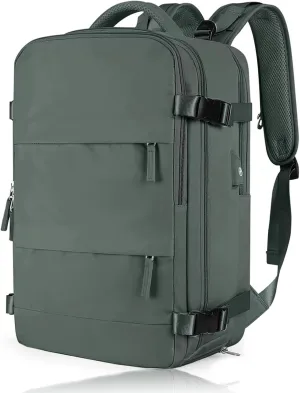 Travel Backpack Large Carry-on Backpack for Women and Men Airline Approved Business Suitcase Waterproof Hiking Backpack (Green)