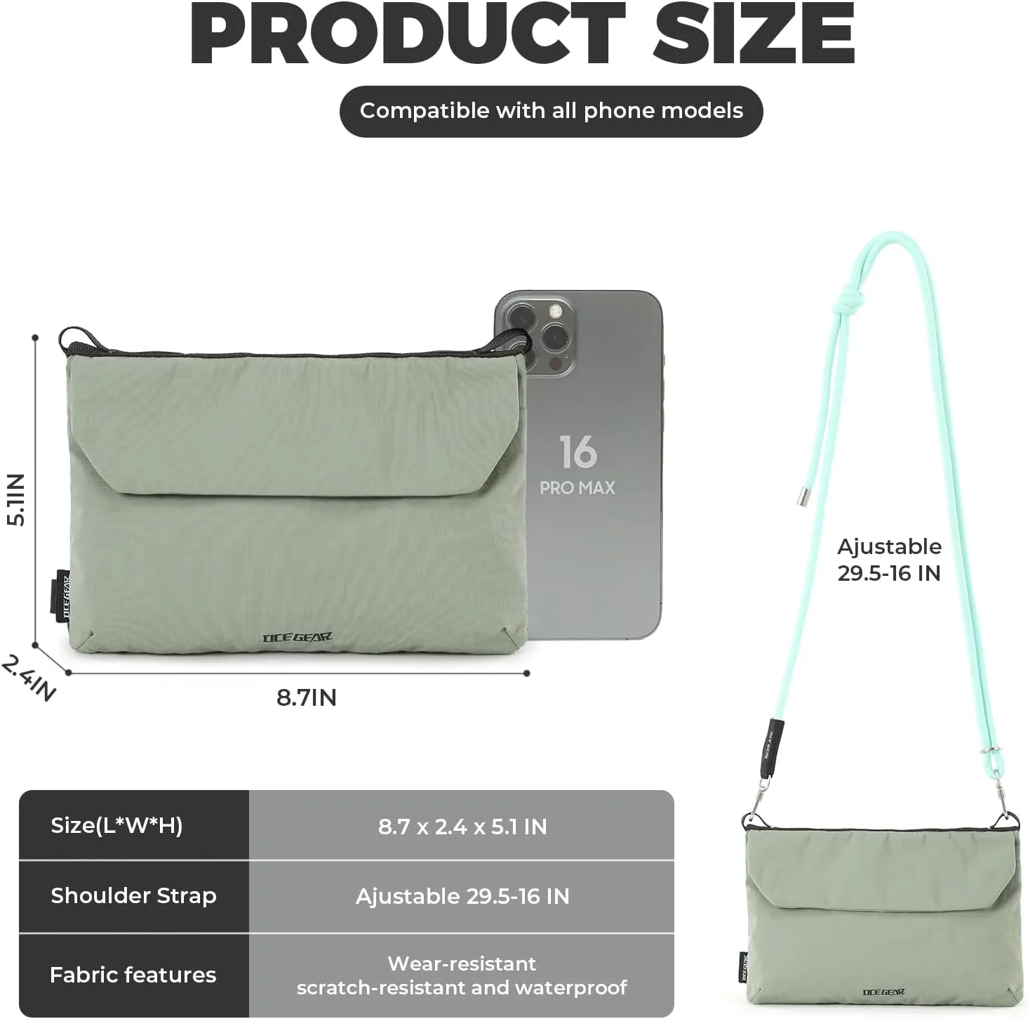 Travel Passport Holder Small Crossbody bag RFID Organizer Case Easy to Conceal Travel Pouch for Daily Use & Outdoor Activitie