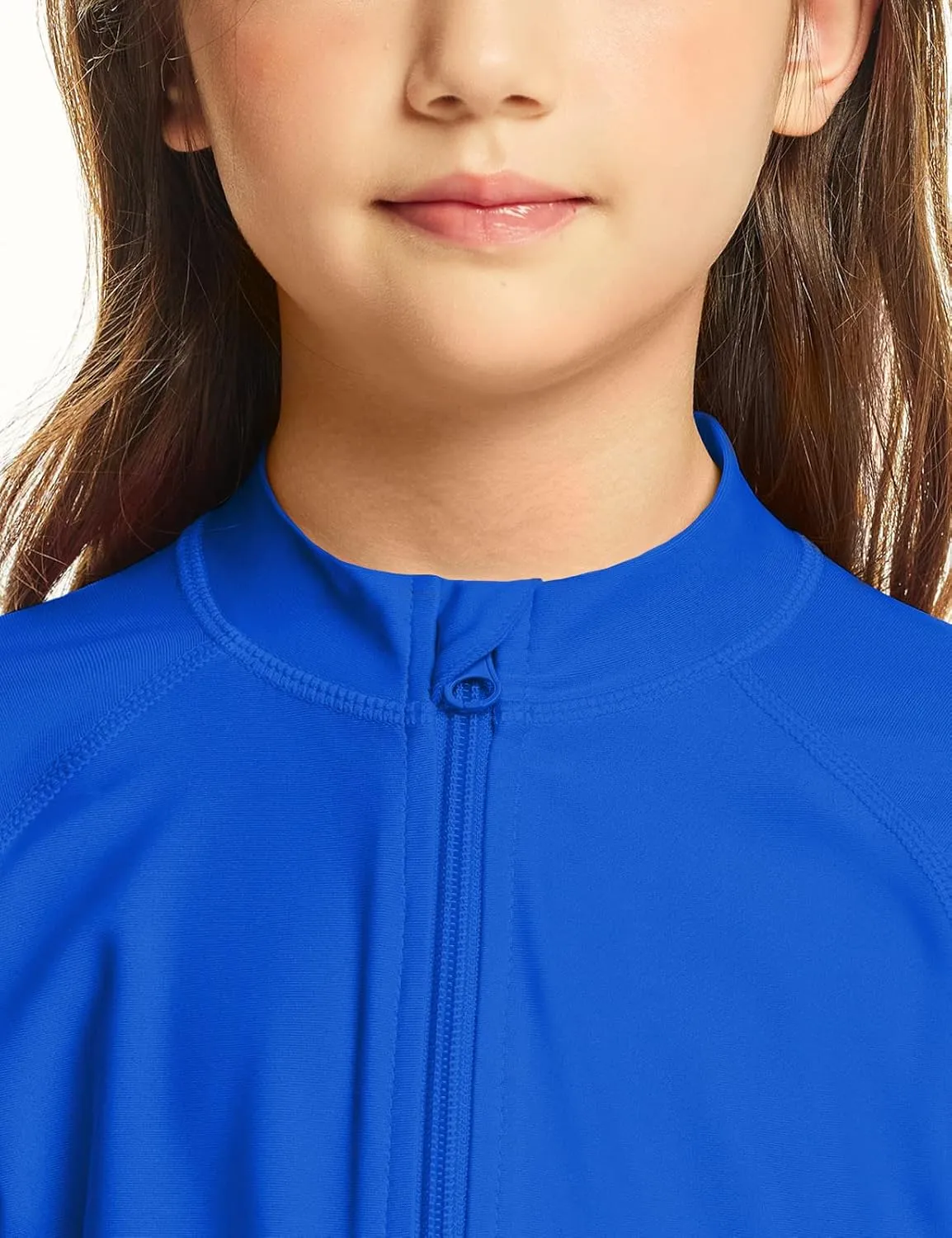 TSLA Boy's and Girl's Long Sleeve Zipper Rash Guard, UPF 50  UV/Sun Protection Swim Shirts, Quick Dry Water Swimsuit Top