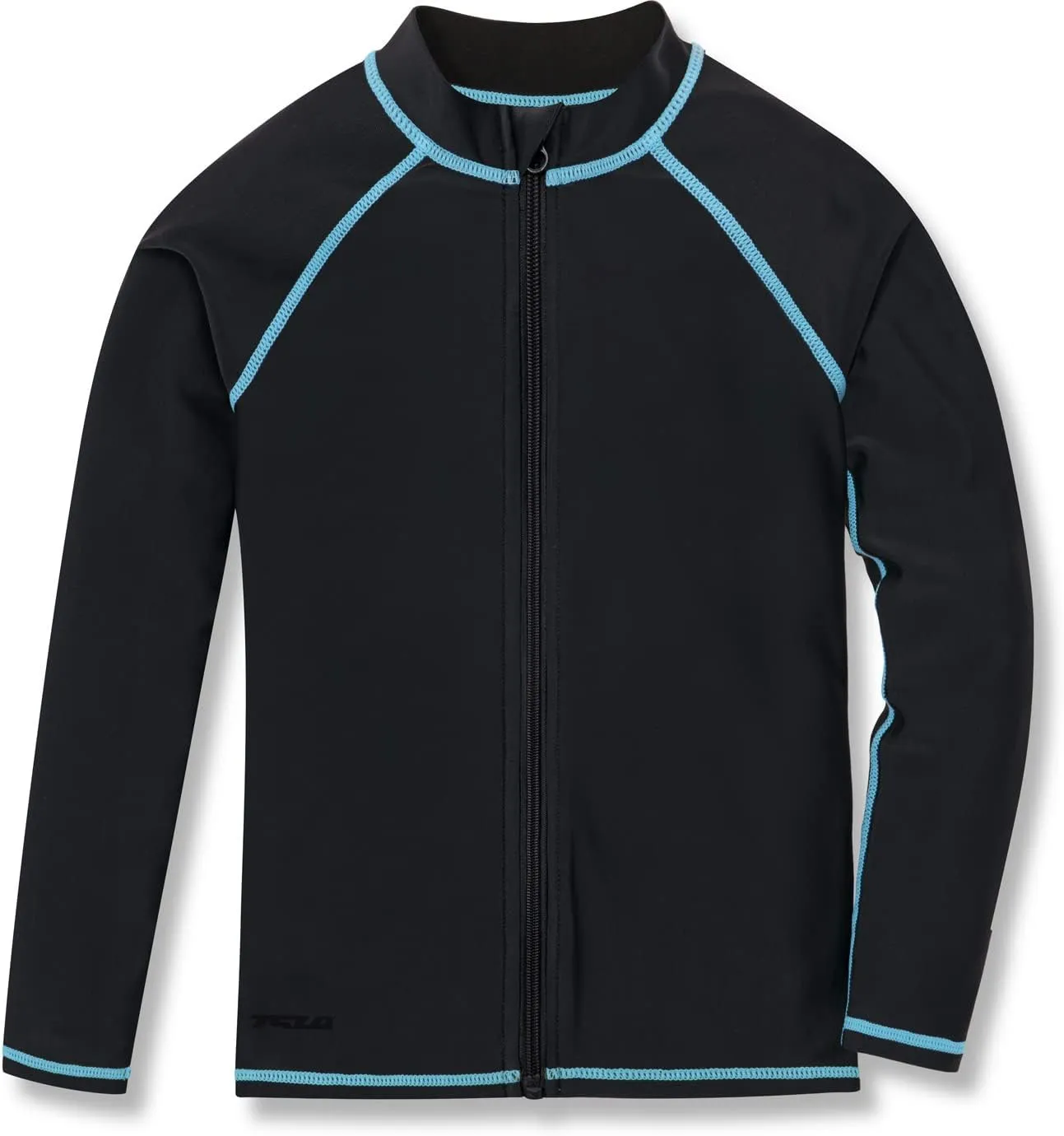 TSLA Boy's and Girl's Long Sleeve Zipper Rash Guard, UPF 50  UV/Sun Protection Swim Shirts, Quick Dry Water Swimsuit Top