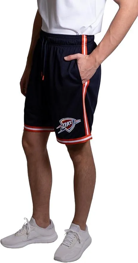 Ultra Game NBA Official Men’s Slam Active Basketball Training Shorts - Unisex, Oklahoma City Thunder, Team Color|Oklahoma City Thunder