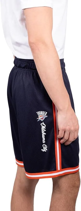 Ultra Game NBA Official Men’s Slam Active Basketball Training Shorts - Unisex, Oklahoma City Thunder, Team Color|Oklahoma City Thunder