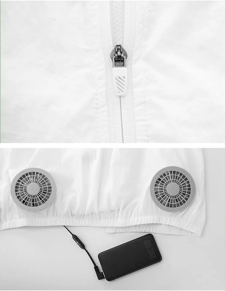 Unisex Cooling Vest with Dual 3-Speed Fans Lightweight USB-Powered Workwear for Summer Outdoor Work/Sports
