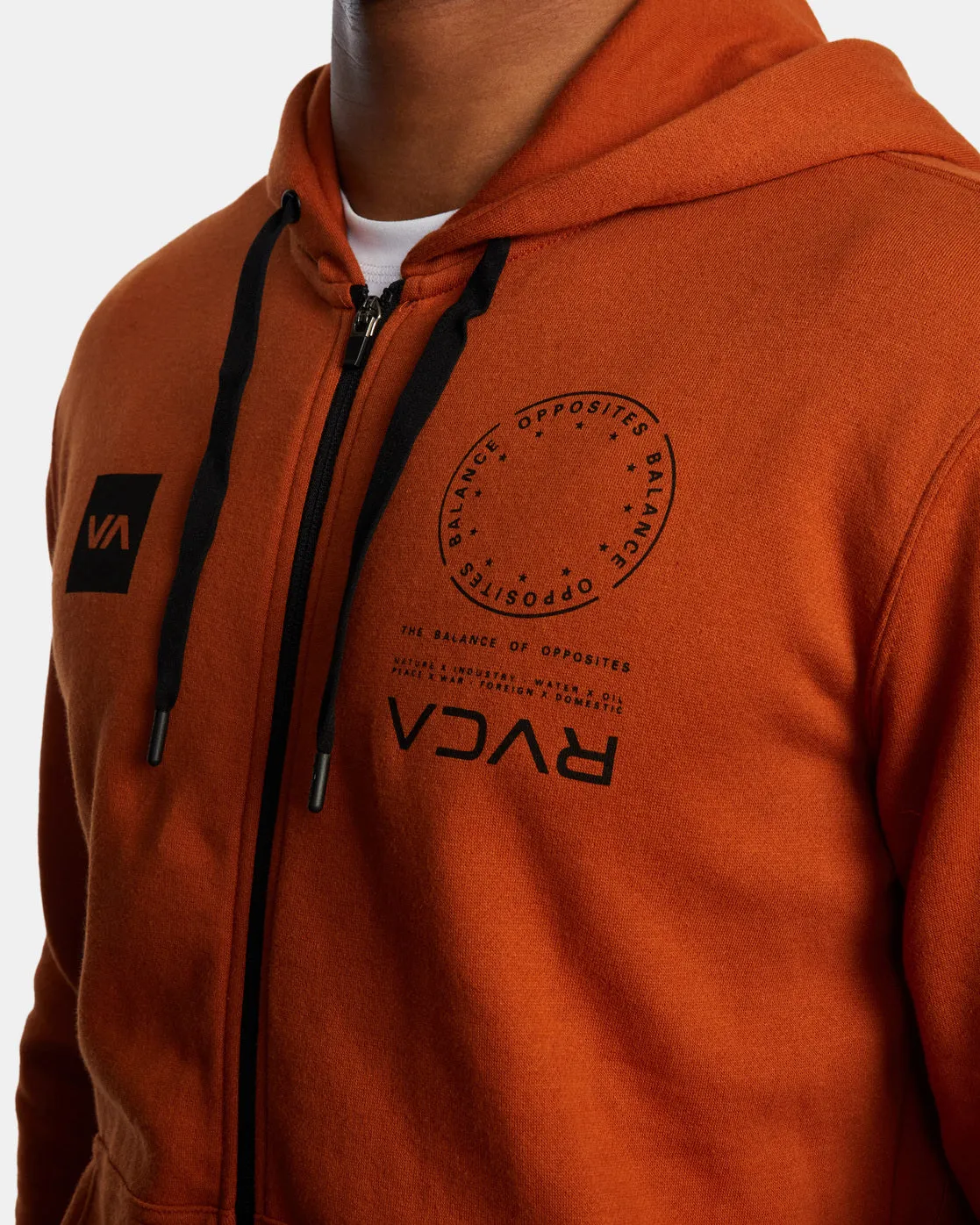 VA Mark Zip Hoodie - Dark Amber
