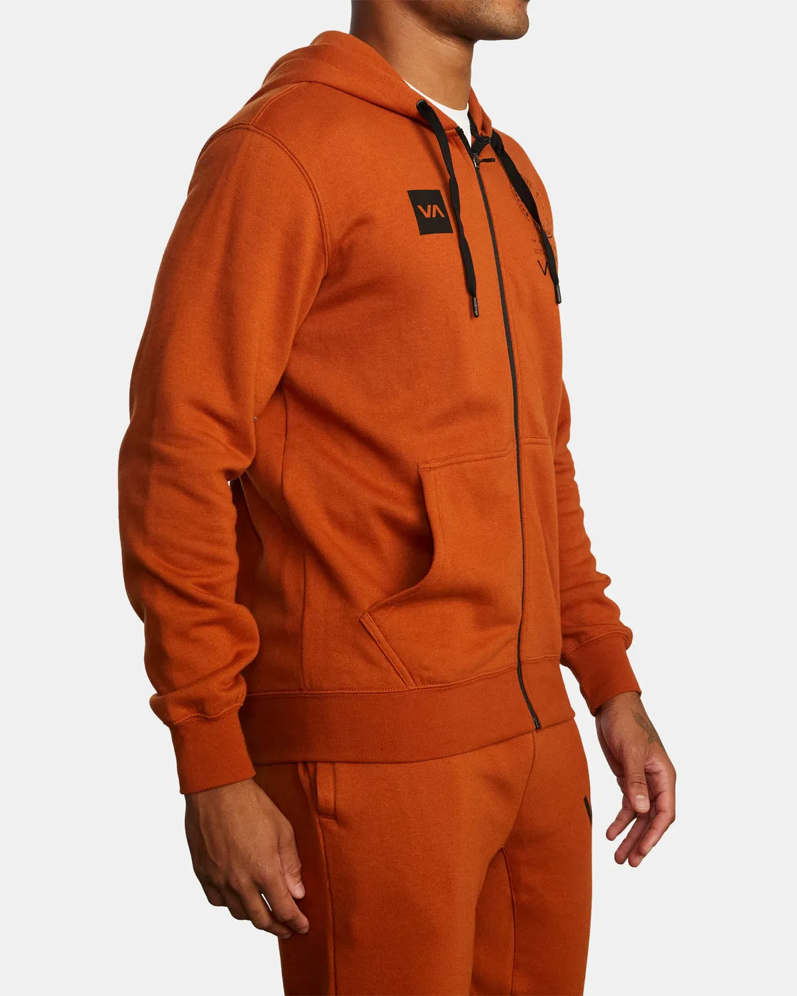 VA Mark Zip Hoodie - Dark Amber