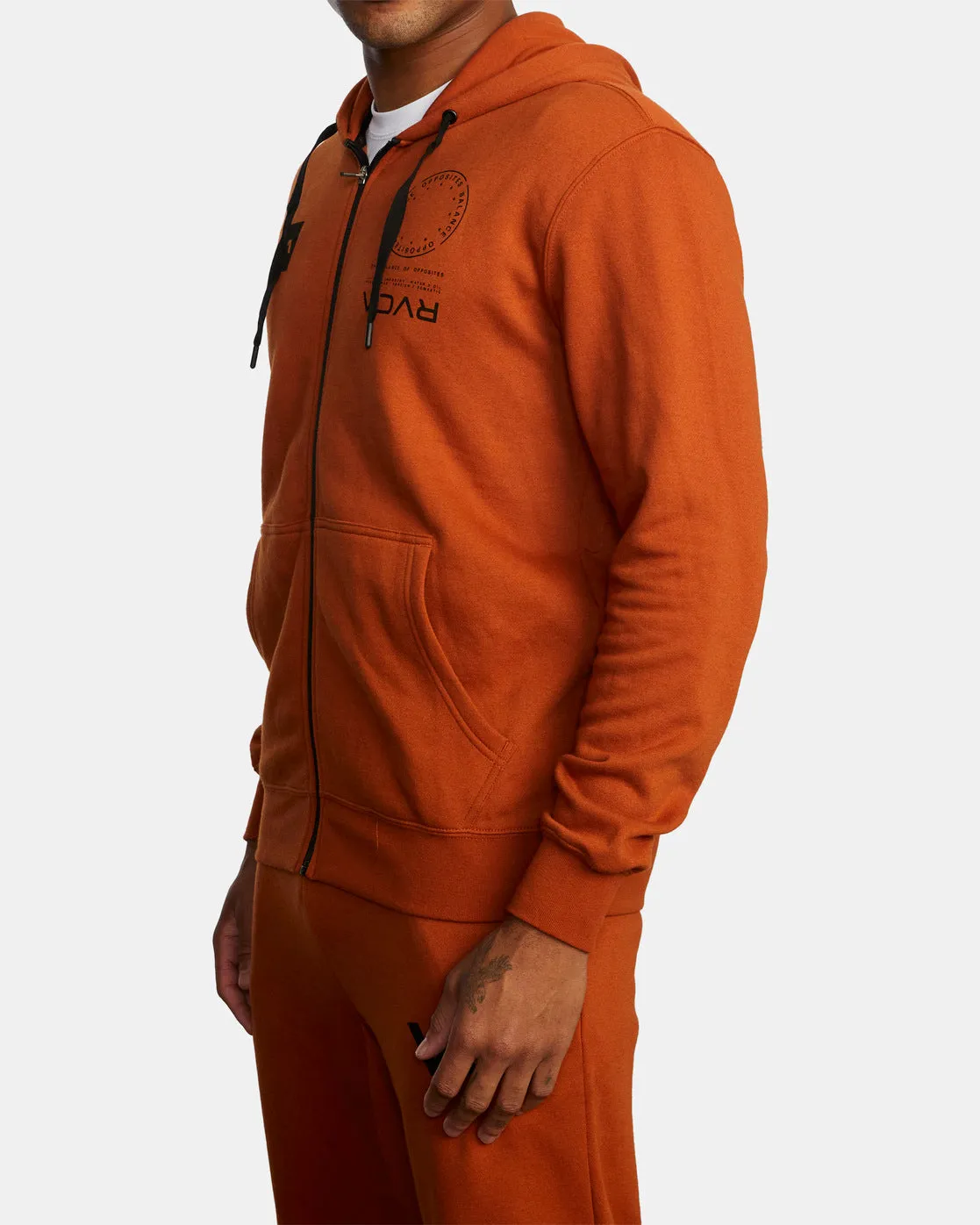 VA Mark Zip Hoodie - Dark Amber