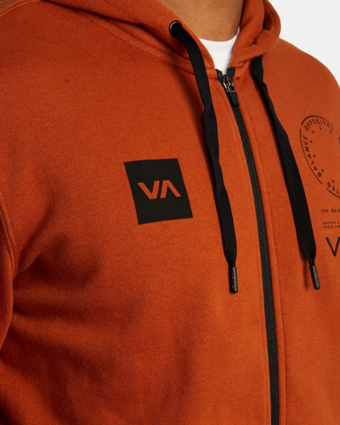 VA Mark Zip Hoodie - Dark Amber