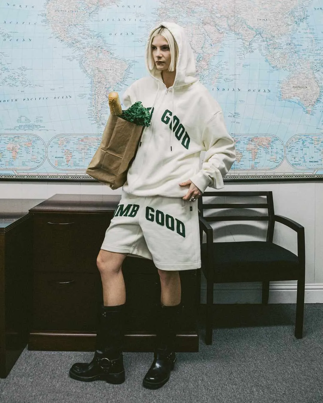 Varsity Natural Zip Hoodie