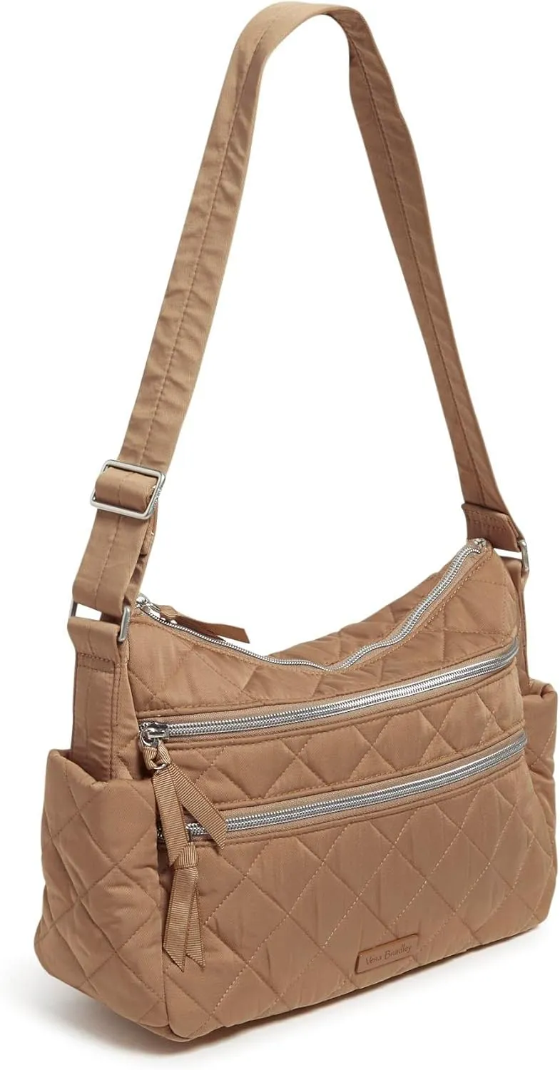 Vera Bradley Women's Performance Twill Triple Zip Shoulder Satchel Purse