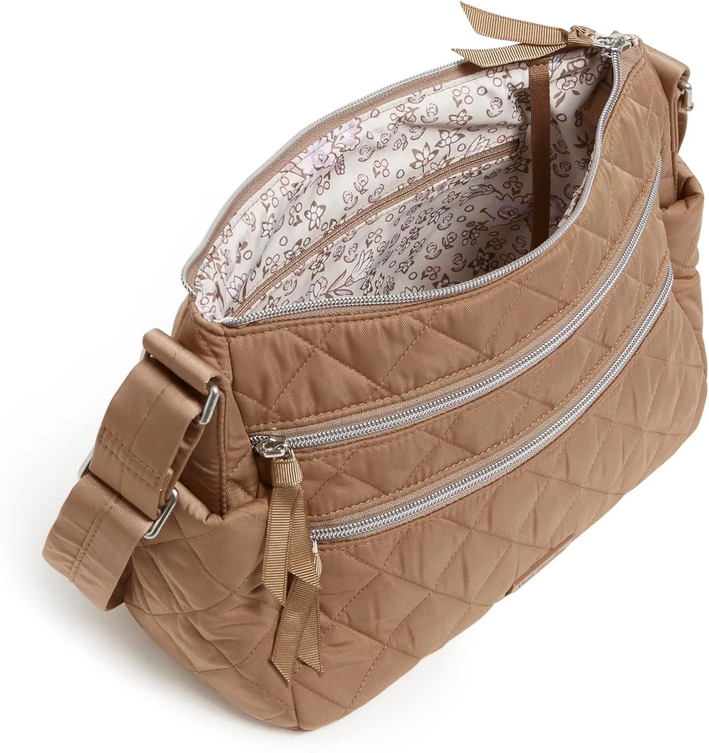 Vera Bradley Women's Performance Twill Triple Zip Shoulder Satchel Purse