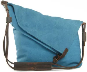 Vintage Canvas Messenger Bag for Men Women, Crossbody Shoulder Satchel with Leather Accents, for Work, Travel, and Daily Use
