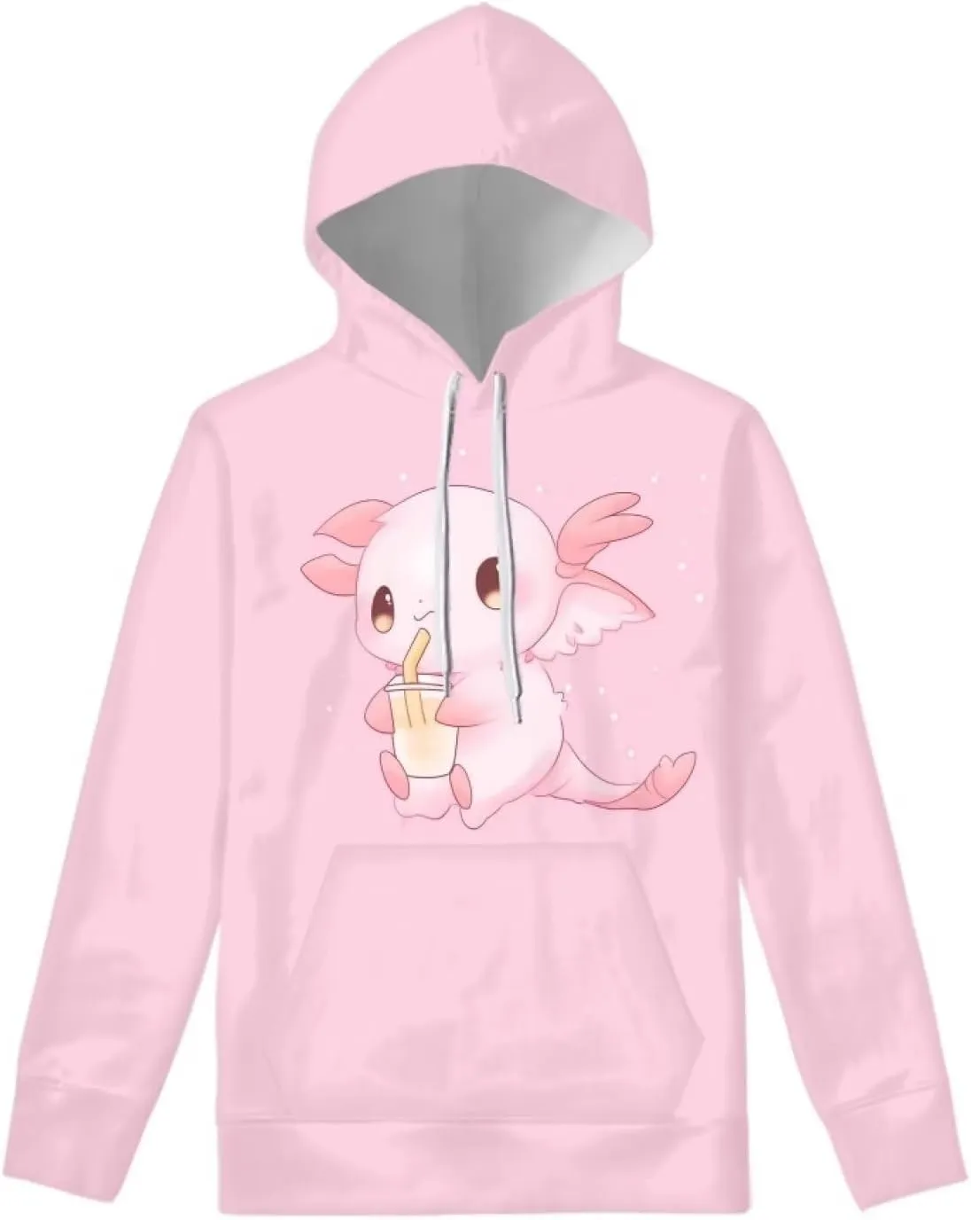 WELLFLYHOM Womens Cute Animal Print Hoodie Sweatshirt Drawstring Long Sleeve Pullover Tops with Pocket