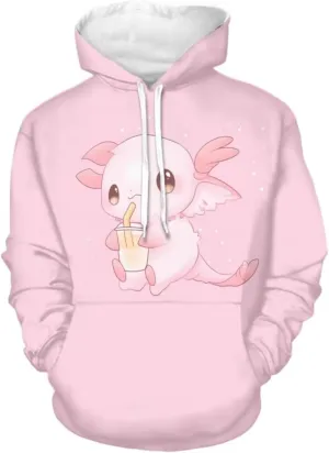 WELLFLYHOM Womens Cute Animal Print Hoodie Sweatshirt Drawstring Long Sleeve Pullover Tops with Pocket