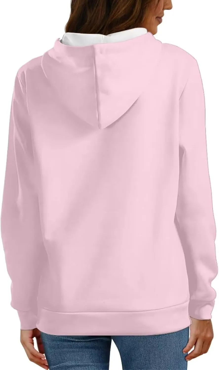 WELLFLYHOM Womens Cute Animal Print Hoodie Sweatshirt Drawstring Long Sleeve Pullover Tops with Pocket